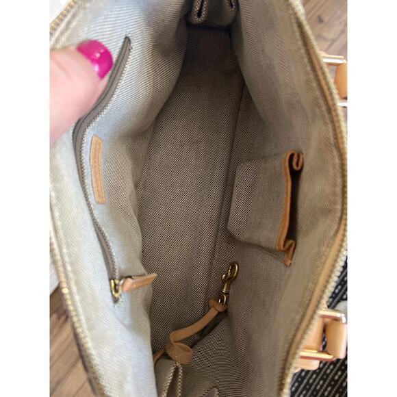 Dooney & Bourke monogram canvas handbag satchel bag - Picture 6 of 8